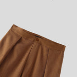 AIDASE  -  Men Striped Pants Loose Button Joggers Casual Wide Leg Trousers Men Streetwear Pleated Fashion Leisure Long Pants S-5XL aidase-shop