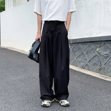 AIDASE  -  Black Suit Pants Men Oversized Fashion Social Mens Dress Pants Korean Loose Wide Leg Pants Mens Office Formal Trousers M-3XL aidase-shop