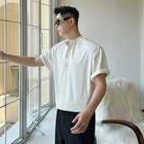 AIDASE  -  Soft Texture Male T-shirt Short Sleeved loose Fit Pullover Simple Solid Color Casual Male Top Summer New Fashion aidase-shop