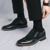 AIDASE  -  Retro Men's Dress Shoes Trend Casual Business Social Leather Shoes For Men Wedding Oxfords Shoes Men Classic Party Brogues Male aidase-shop