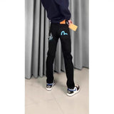 AIDASE  -  Stylish Eagle Embroidery Slim Fit Jeans for Men Trendy Casual Fashionable Lightweight Luxury Popular Straight Leg Pants aidase-shop
