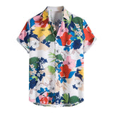 AIDASE  -  Fashion Wrinkle-Free Men'S Vintage Shirt Men Spring And Summer Casual Lapel Single Breasted Print Vacation Shirts For Man 셔츠 aidase-shop