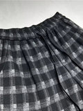 AIDASE  -  Retro Bla White Plaid Loose Straight Leg Casual Pants Men Women Comfortable Drapey Long Trousers Casual Sle Workwear aidase-shop
