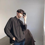 Aidase Japanese Fashion High-end White Shirts Men Women Korean Version 2024 New Trendy Design Solid Color Handsome Long-sleeved Tops aidase-shop