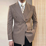 Aidase High Quality Wedding Suit For Men Business Formal Casual Double Breasted  Dress Suit 2 Pieces Office Work Party Prom Costume aidase-shop