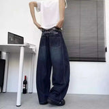 AIDASE  -  Fashion Washed Men Wide-Leg Jeans Summer Loose Casual Vintage Straight Denim Pants Fashionable Men's Trousers 21E6593 aidase-shop
