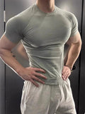 AIDASE  -  Fitn Training Clothes Qui Dry ort Sve Men's Summer Running Sports Crion Elastic Muscle T-irt aidase-shop