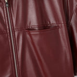 AIDASE  -  Solid Color Men Shirt Faux PU Leather Lapel Short Sleee Men Clothing Zipper Summer Streetwear Fashion Casual Camisa aidase-shop