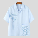 AIDASE  -  Men Shirt Summer Printing Vacation Oversize Lapel Short Sleeve Men Clothing Streetwear 2025 Fashion Casual Tops Men aidase-shop