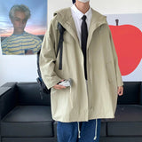 AIDASE  -  Spring jacker Men's Loose Fit Casual Hooded Jacket Outdoor Fashion Coat New Mid-length jacket man aidase-shop