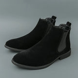 AIDASE  -  Classic British Retro Style Men Pointed Chelsea Boots Brand Elegant Business Cow Suede High Top Boot Quality Senior Casual Boots aidase-shop