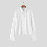 AIDASE  -  Men Shirt See Through Mesh Lapel Flare Long Sleeve Men Clothing Sexy Fashion Casual Party Casual Camisetas S-3XL aidase-shop
