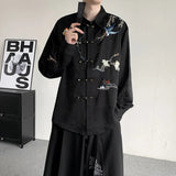 AIDASE  -  New Button Men's Shirt Spring 2025 Long Sleeve Contrast Color New Loose Casual Male Tops Single Breast aidase-shop