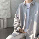 AIDASE  -  Long-sleeved Autumn Winter Men's Velvet Jacket Trendy Loose New Jacquard Shirt aidase-shop