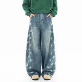 AIDASE  -  Jeans Men's Loose Denim Pants New Baggy Jeans Comfortable Fit Casual Trousers Star pattern print aidase-shop