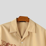 AIDASE  -  Men Shirt Summer Printing Vacation Oversize Lapel Short Sleeve Men Clothing Streetwear 2025 Fashion Casual Tops Men aidase-shop