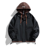 AIDASE  -  Men's Windbreaker Jacket Outdoor Windproof Color Block Hooded Trendy Loose Breathable Comfort Casual Lightweight Hiking Outwear aidase-shop