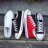 AIDASE  -  Men's Canvas Shoes Breathable Casual Sneakers Korean Style Versatile Student Flat Heel Low Cut Durable TPR Outsole Fashionable aidase-shop