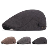 Aidase Men Retro Herringbone Grid Newsboy Caps British Painters Hats Spring and Summer Adjustable Flat Cap Hip Hop Berets aidase-shop