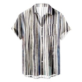 AIDASE  -  Loose Regular Fit Men'S Long Sleeve Shirt Men'S Summer Short Sleeve Hawaiianss Regular Fit Button Down Shirts Ropa Hombre aidase-shop