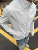 AIDASE  -  New Summer Men'a Jackets Solid Color Stand Collar Zipper Mesh Patchwork Sun-proof Clothing Solid Color Male Coats aidase-shop