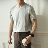 AIDASE  -  Men's Airflow Crew Neck Tee - Relaxed Fit in Classic White & Multi-Tones | Breathable Cotton for Effortless Urban Styling M-4XL