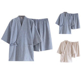 AIDASE  -  Suit Men Regular Fit Men'S Upper And Lower Suits For Summer And Soft Thin Breathable Home Wear Work Wear Yukata And 트레이닝복 세트 남자 aidase-shop