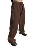 AIDASE  -  Men Drawstring Waist Loose Straight Leg Wide Leg Sports Sweatpants With Pockets aidase-shop