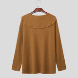AIDASE  -  Men Sweater Solid Color Knitted Navy Collar Long Sleeve Male Pullovers Streetwear 2025 Fashion Casual Men Clothing S-5XL aidase-shop