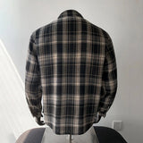 AIDASE  -  Men'S Loose Casual Fashion Retro Long Sleeved Plaid Shirt Comfort Wrinkle-Free New Men'S Shirt roupas masculinas aidase-shop