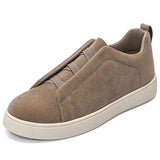 AIDASE  -  Spring men's thick soled board shoes high-quality suede leather casual sports shoes comfortable and fashionable low top shoes aidase-shop