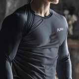 Aidase Top Slim Fit Elasticity T Shirt For Man Tight Men's Clothing Gym Black Running A Winter Size Fashion Trends 2024 It Luxury Sale aidase-shop