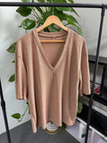 AIDASE  -  Summer New Arrival European & American Casual Men's Half-Sleeve Striped Knitted Shirt, Stretchy, Loose V-Neck T-Shirt aidase-shop