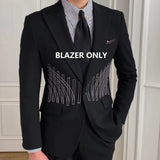 Aidase High Quality Embroidery Patterns Suit Two Piece Wedding Party Suit Groom Banquet Suit Slim Costume Homme Mariage aidase-shop