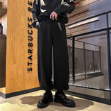 Aidase Mens Leggings Casual Drawstring Pants Business Office Personality Temperament Versatile Suit Pants Men'S Clothing Summer New aidase-shop