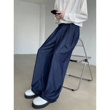 AIDASE  -  Men Spring Summer Korean Streetwear Fashion Loose Casual Lightweight Belt Wide Leg Pants Man Vintage Baggy Trousers aidase-shop