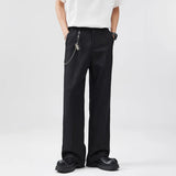 AIDASE  -  Men Streetwear Fashion Straight Business Casual Black Gray Suit Pant Commute Vintage Cigarette Pants Trousers aidase-shop