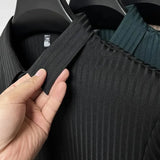 Aidase Men's Ice Silk Polo Shirt, Lapel, Hollow, Short-Sleeved, Breathable, Business Fashion T-Shirt, Men's Brand Clothing, Summer, New aidase-shop