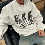 31.77Aidase Fashionable Korean Loose Retro Sweatshirt Autumn Winter Casual Plus Velvet Y2K Round Neck Printed Pullover Slimming Sweatshirt aidase-shop