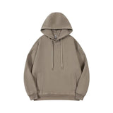 AIDASE  -  Autumn New Fashion Men's Solid Color Casual Trendy Loose Simple Basic Heavy Duty Hooded Sweatshirts Male Hoodies Clothes Tops aidase-shop