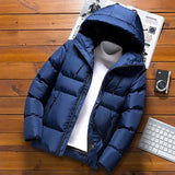AIDASE  -  Men's Winter Jacket Thickened down Cotton Padded Coat Fashionable Korean Style Casual Hooded Winter Clothes Trendy Brand aidase-shop