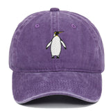 AIDASE  -  New Penguin Embroidered Baseball Hat Pure Cotton Washed Baseball Hat Outdoor Leisure Covering Baseball Hat for Women aidase-shop