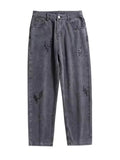 American hiphop jeans men's autumn winter retro smoke gray y2k pants man unisex loose straight wide bottom oldschool baggy jeans aidase-shop