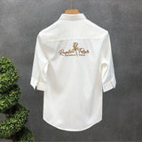 Aidase Man Shirt Embroidery Business Floral Shirts for Men Cheap Things with Comfortable I Korean Style High Quality Luxury Tops Asia aidase-shop