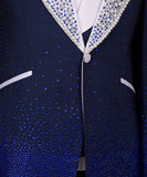 Aidase Fashion Men Wedding Suits Shawl Lapel Tuxedos Beads Pearls 2 Pcs  (Blazer+Pants) Custom Made Prom Evening Party Customized aidase-shop