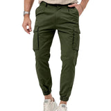 AIDASE  -  Men's Cargo Jogger Pants Multi Pocket Elastic Waist Casual Trousers aidase-shop