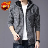 Aidase Knit Sweater Male Zipper Plaid Men's Clothing Cardigan Hoodies Zip-up Thick Winter Red Tops Jumpers Casual Stylish Hot aidase-shop