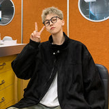 2023 Suede jacket men's spring and autumn 2023 new design sense top American trendy brand loose casual jacket military jackets Maytrends