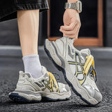 AIDASE  -  Summer New Couple Dad Shoes, Mesh Lace-up Thick Sole Heightening Sneakers, Breathable All-match Casual Sports Shoes aidase-shop