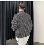 AIDASE  -  Autumn Winter New Men's Tide Elegant Short Jacket Thick Small Fragrant Stand Collar Woolen Korean Fashion Casual Top aidase-shop